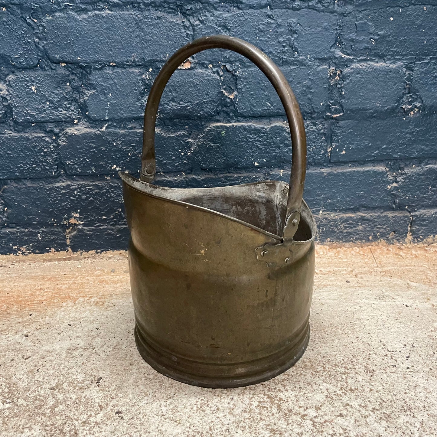 Antique Vintage Brass Helmet Coal Scuttle