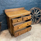 Antique Vintage Victorian Rustic 2 Over 2 Chest Of Drawers