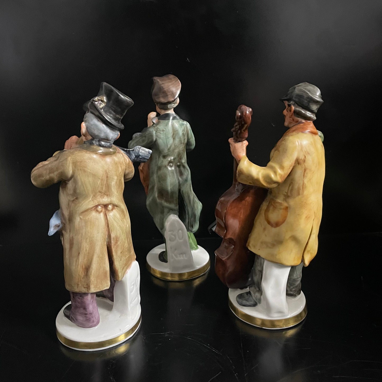 Vintage Kuntsporzellan Germany Musician Men Instrument Figures