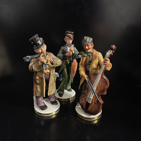 Vintage Kuntsporzellan Germany Musician Men Instrument Figures