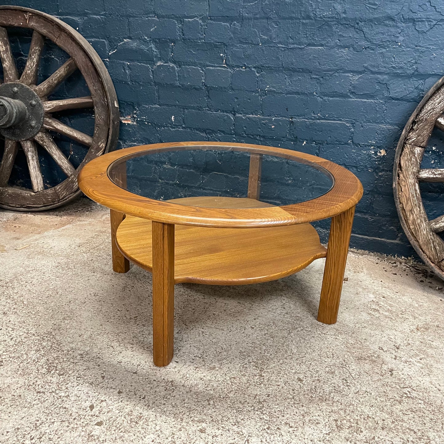 Vintage Mid Century G Plan Round Astro Coffee Table