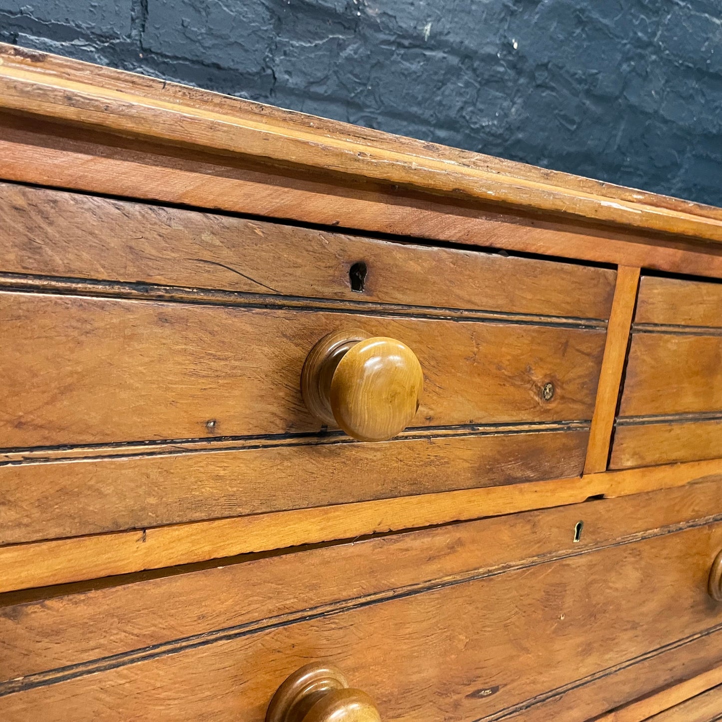 Antique Vintage Victorian 2 Over 2 Rustic Pine Chest Of Drawers