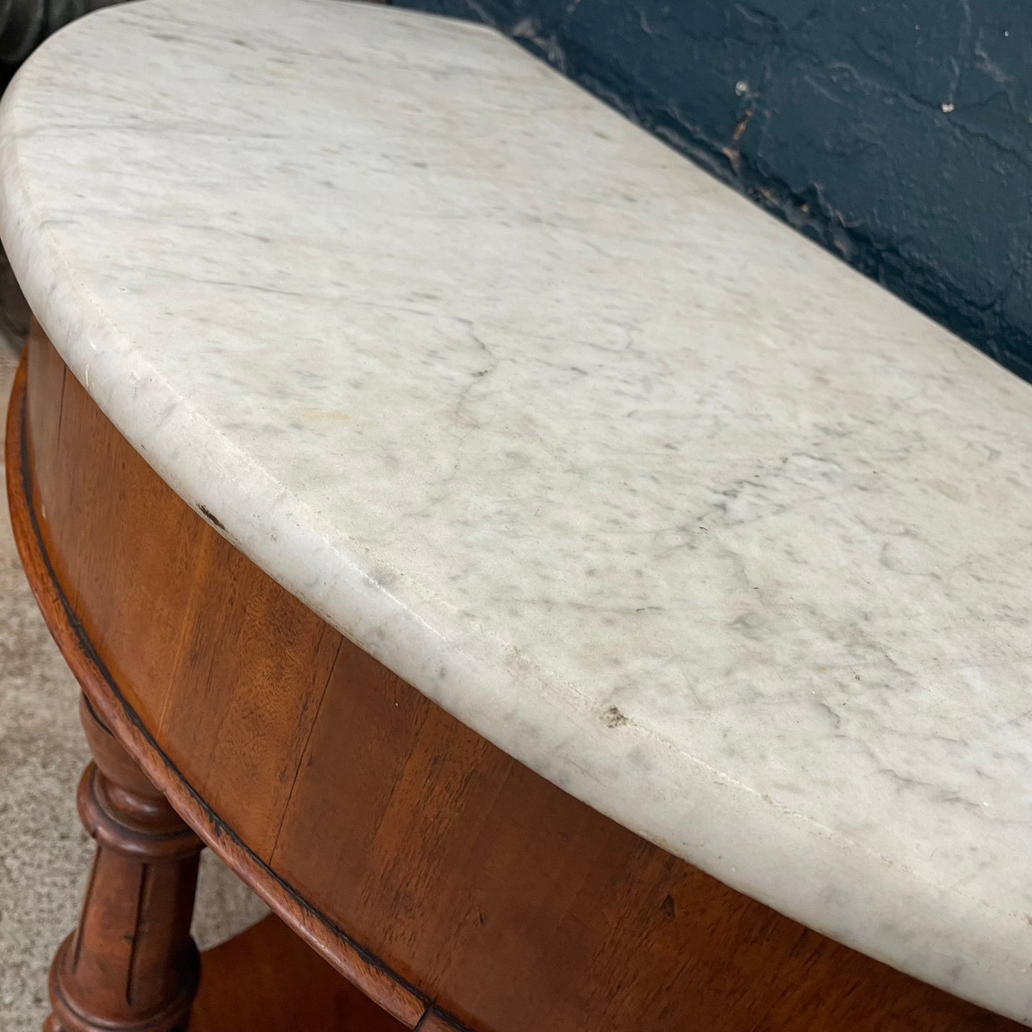 Antique Victorian Marble Wash Stand / Console Table