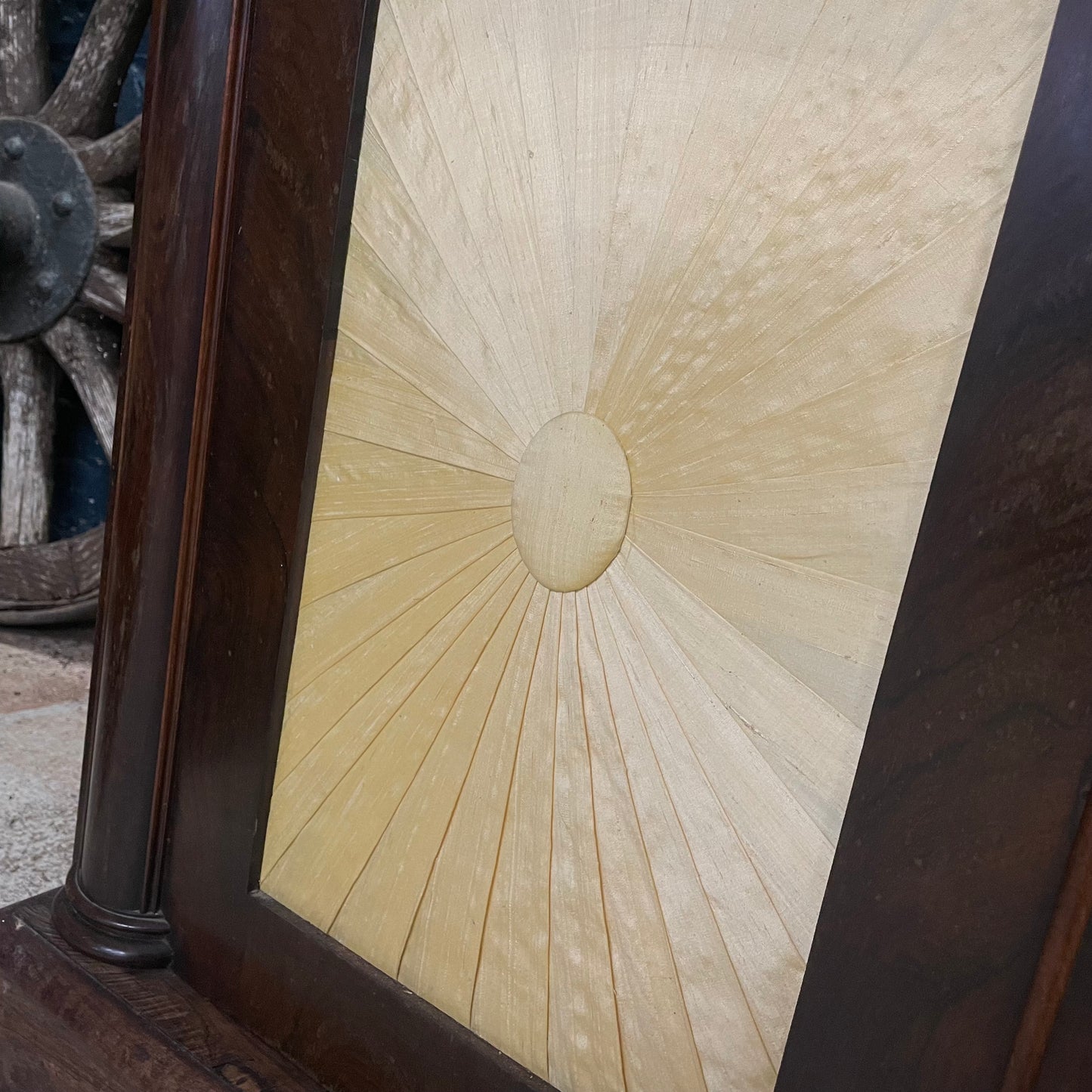 Antique Vintage White Marble & Oak Chiffonier Sideboard