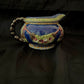 Majolica Old Vintage Pottery Wanjiang Majolica Chinz Pitcher with Lip and Handle Majolica Pitcher