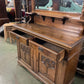 Antique Vintage Early 20th Century Solid Oak Sideboard / Dresser