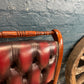 Oxblood Red Leather Chesterfield Style Swivel Desk Chair