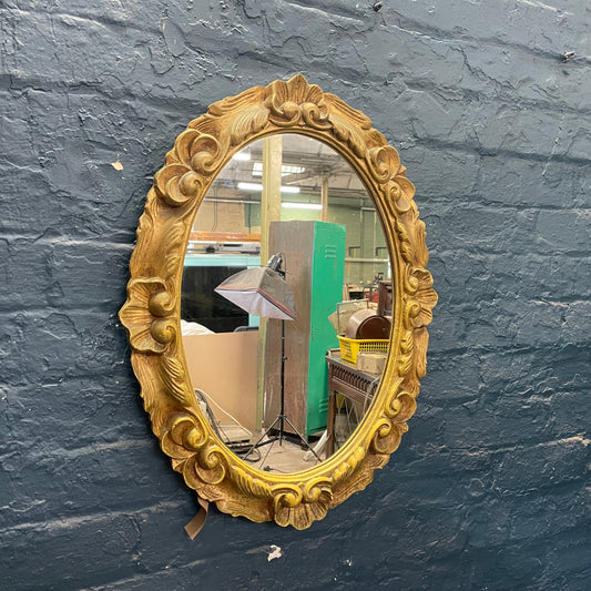 Gilt Vintage Style Oval Decorative Mirror