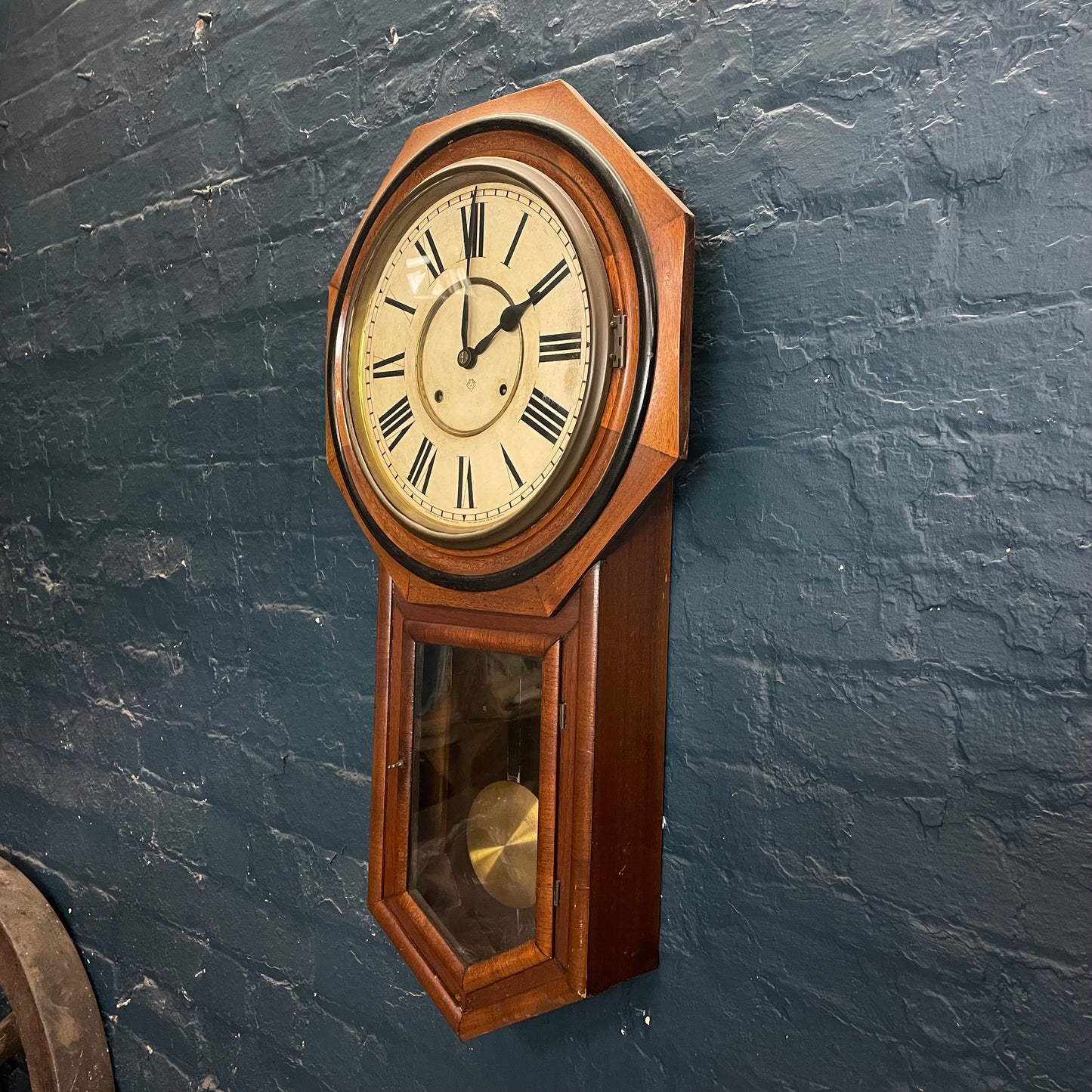 Antique Vintage American Ansonia Mechanical Wall Clock