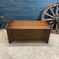 Vintage Solid Oak Blanket Box / Trunk