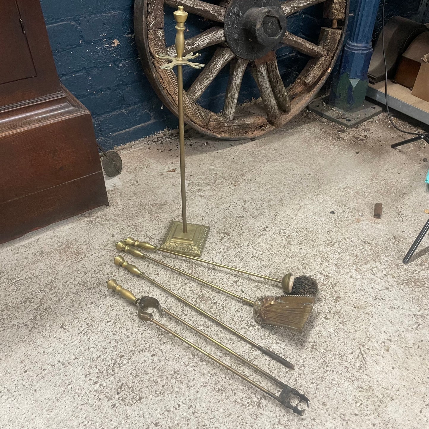 Antique Vintage Brass Companion Set