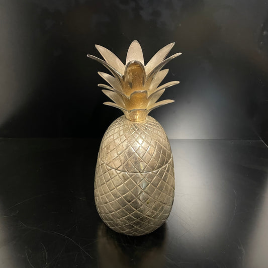 Vintage Metal Pineapple Candle Holder / Pot