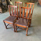 Vintage Faux Leather / Wood Dining Chairs £10 Each