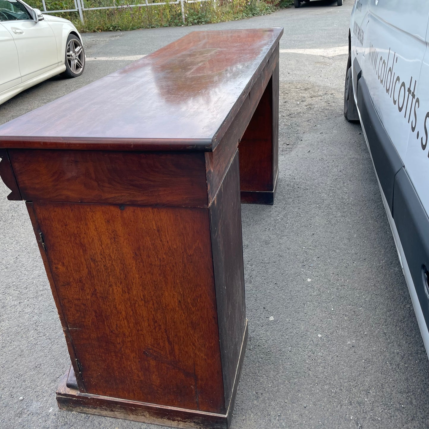 Antique Vintage Victorian Pedestal Sideboard