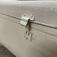 Vintage White Painted Metal Trunk