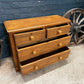 Antique Vintage Victorian 2 Over 2 Rustic Pine Chest Of Drawers