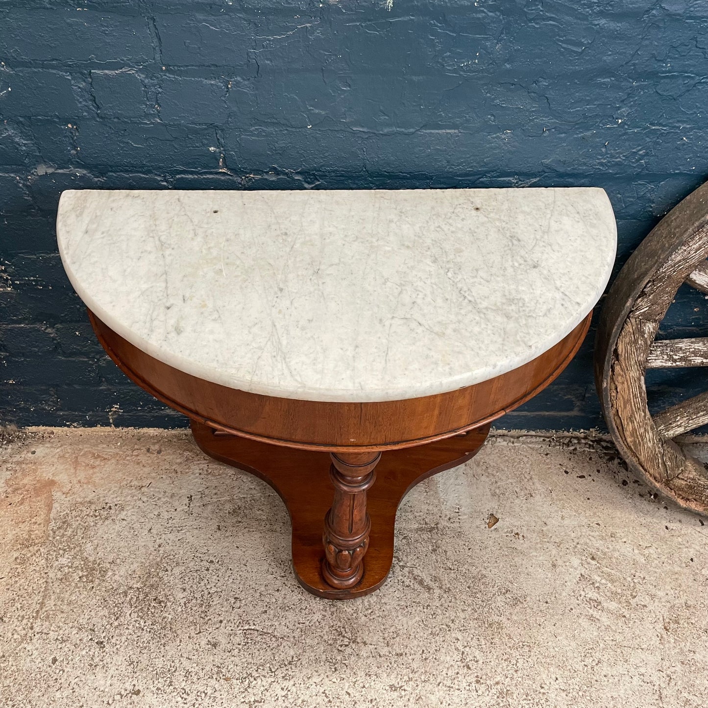 Antique Victorian Marble Wash Stand / Console Table