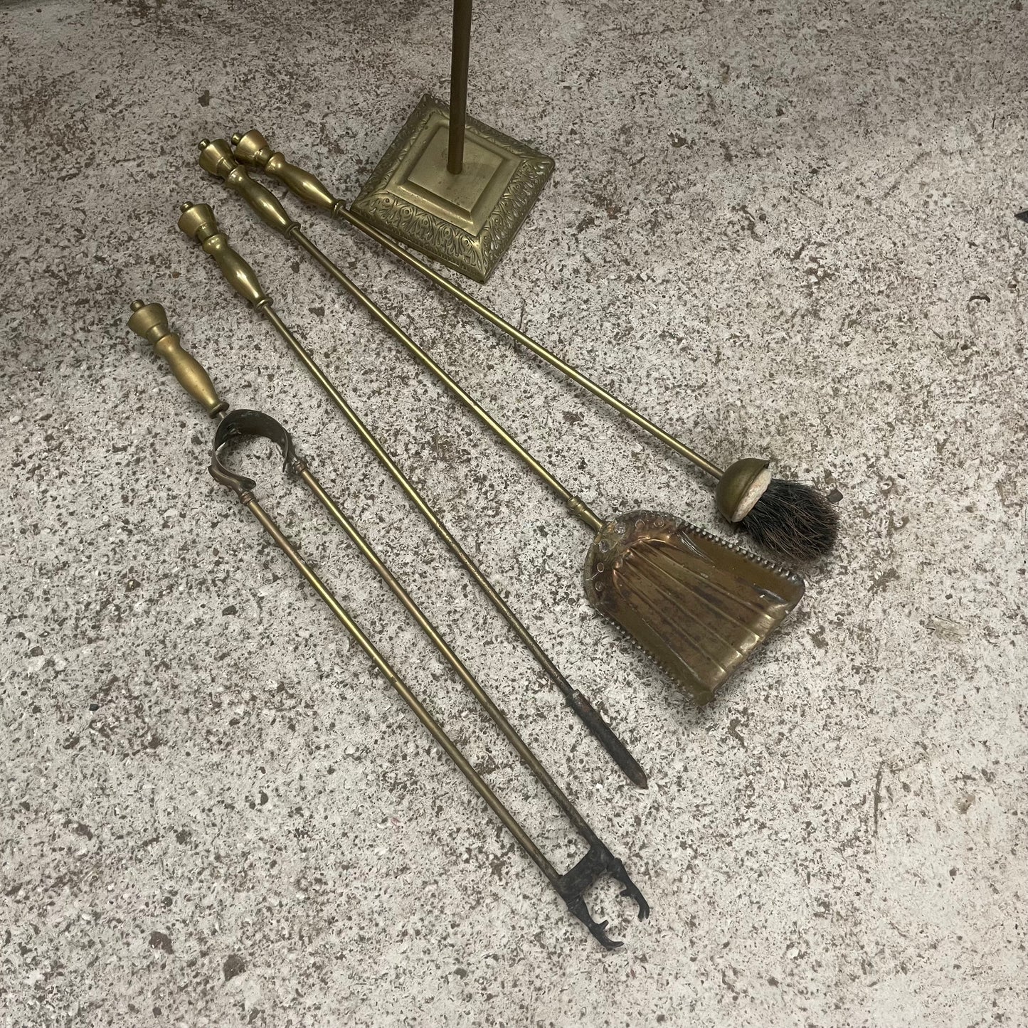 Antique Vintage Brass Companion Set