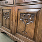 Antique Vintage Early 20th Century Solid Oak Sideboard / Dresser