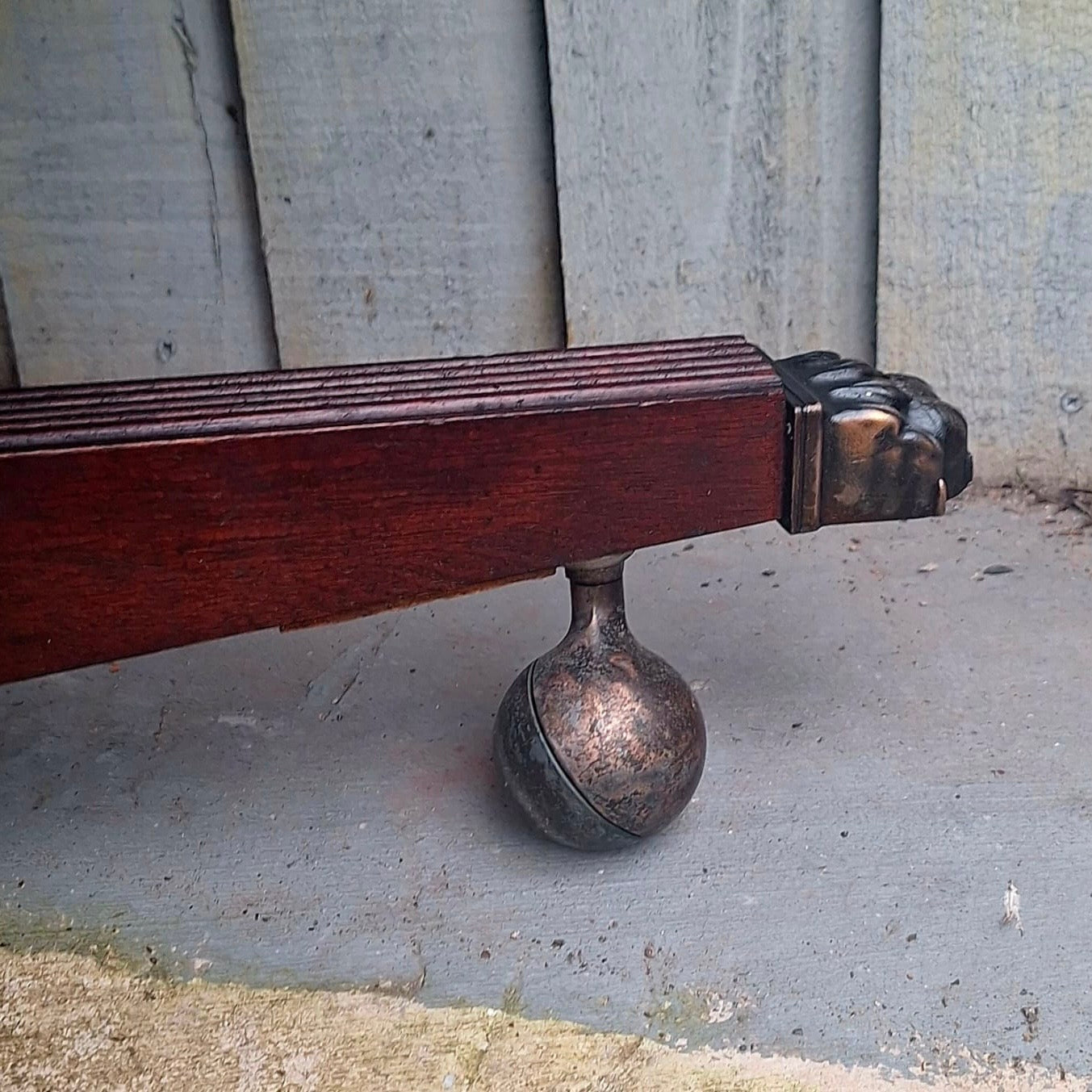 Vintage Green Leather Swivel Captains Chair