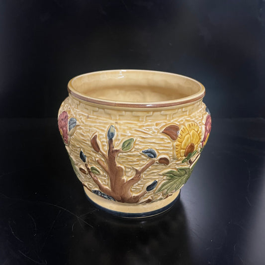 Vintage Indian Tree Hand Painted H.J. Wood Staffordshire Pottery Pot