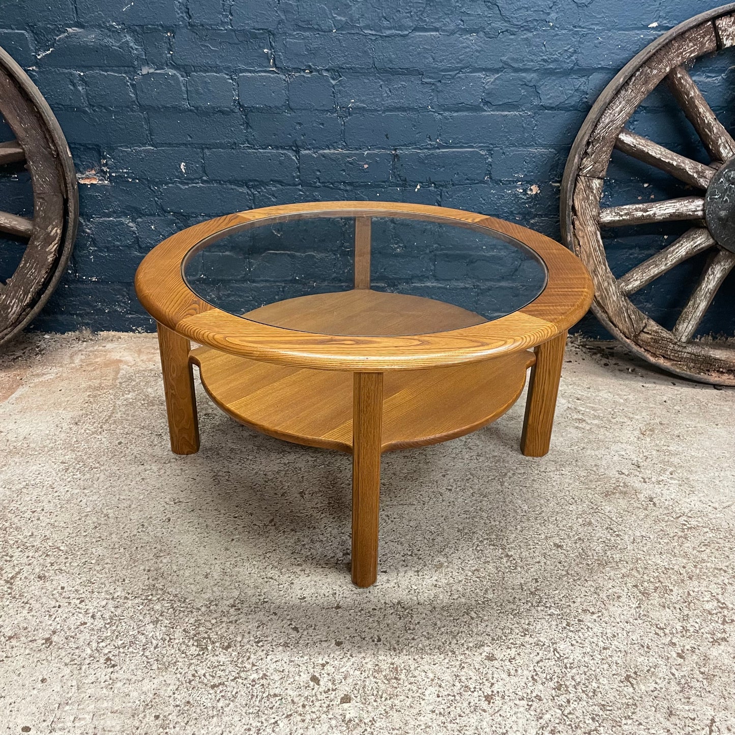 Vintage Mid Century G Plan Round Astro Coffee Table