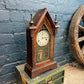 Antique Vintage American New Haven Gothic Chapel Style Chiming Mantel Clock