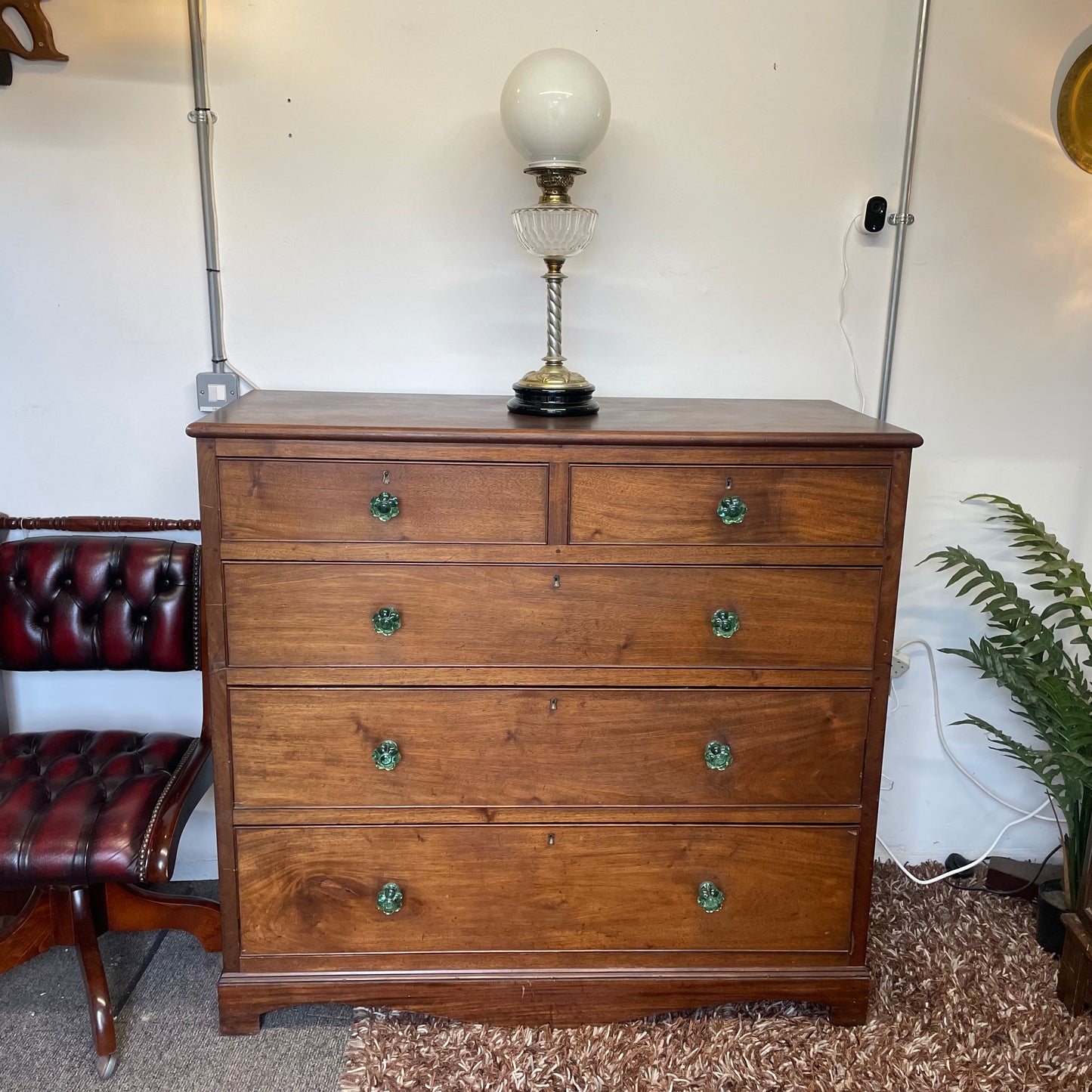 Antique Vintage Victorian 2 Over 3 Chest Of Drawers