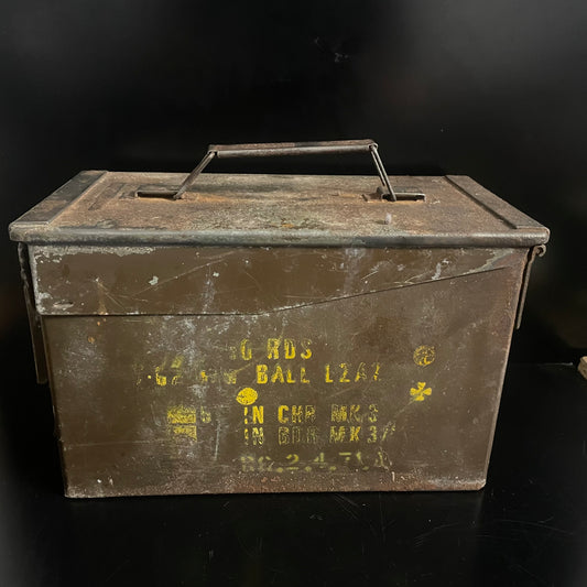 Vintage 1971 H83 Ammo Box 450 RDS - 7.62mm 12a2 NATO