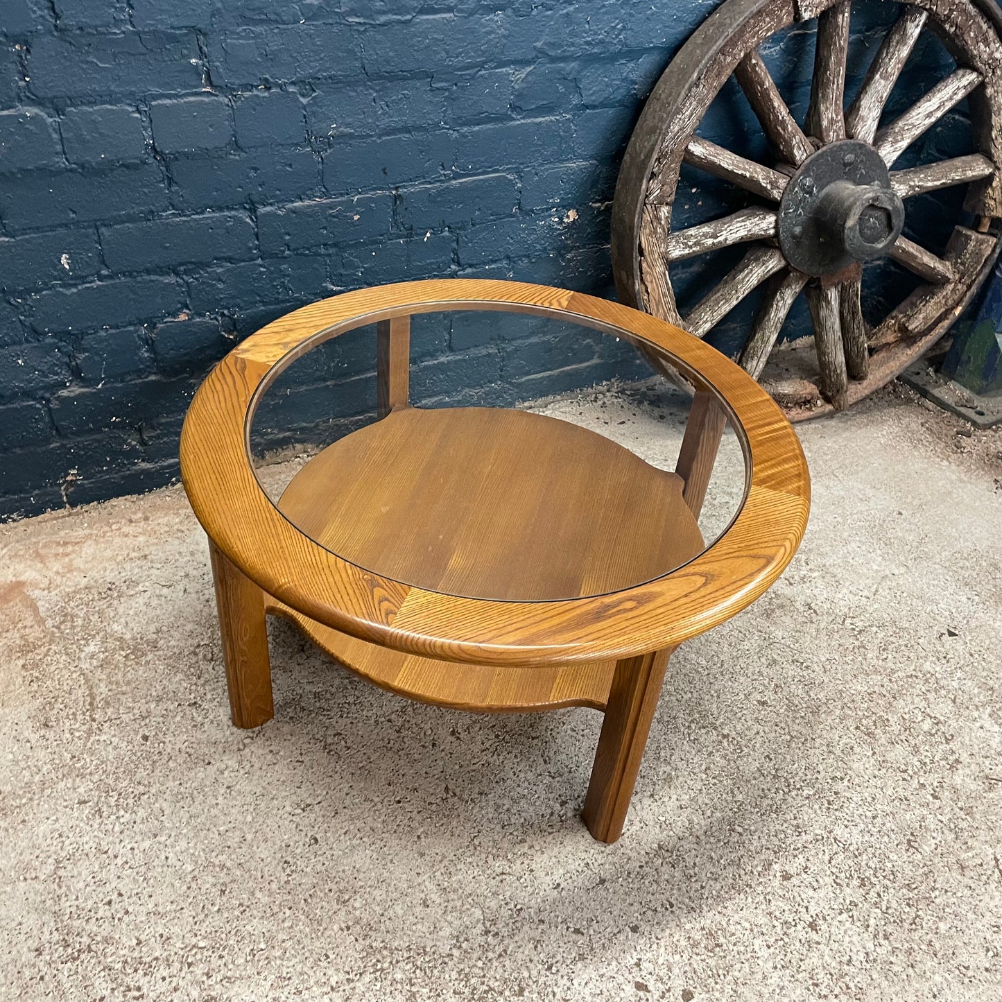 Vintage Mid Century G Plan Round Astro Coffee Table