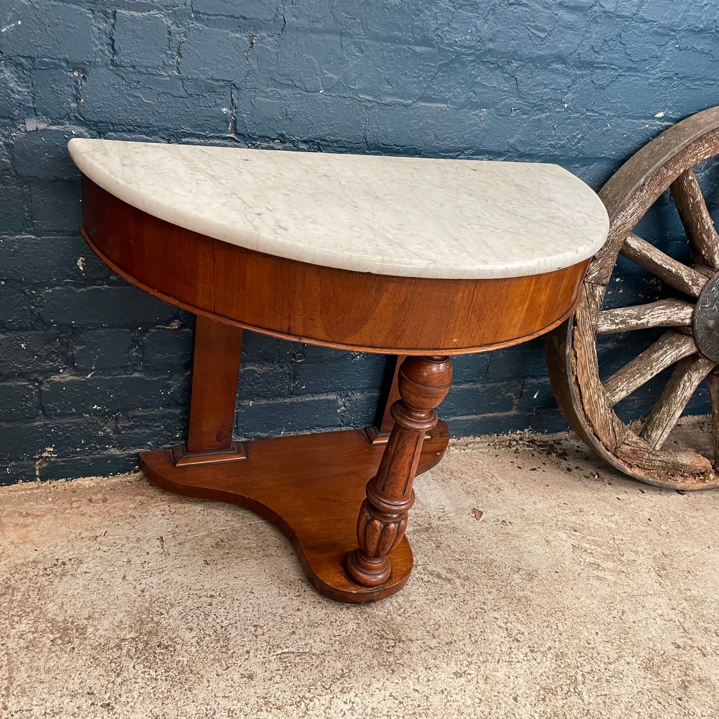 Antique Victorian Marble Wash Stand / Console Table