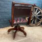 Oxblood Red Leather Chesterfield Style Swivel Desk Chair