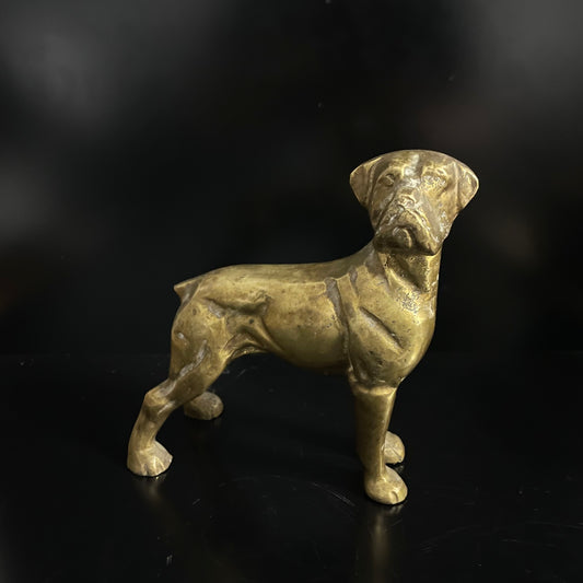 Vintage Brass Dog Ornament