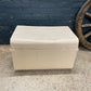 Vintage White Painted Metal Trunk