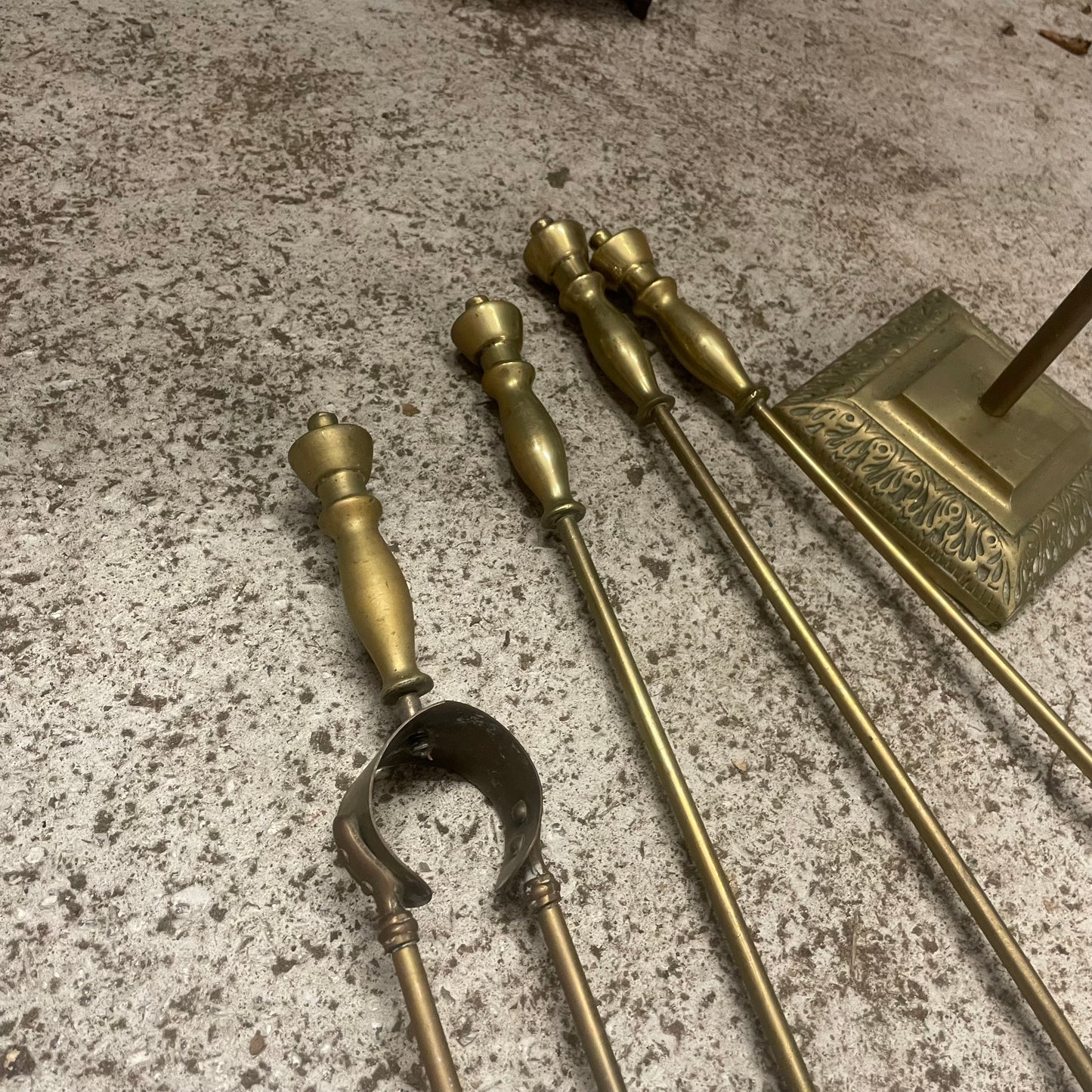 Antique Vintage Brass Companion Set