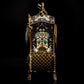 Antique Vintage French Enamel Cloisonné / Brass Mantel Clock