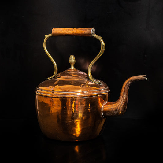 Antique Vintage Copper / Brass Swan Neck Kettle