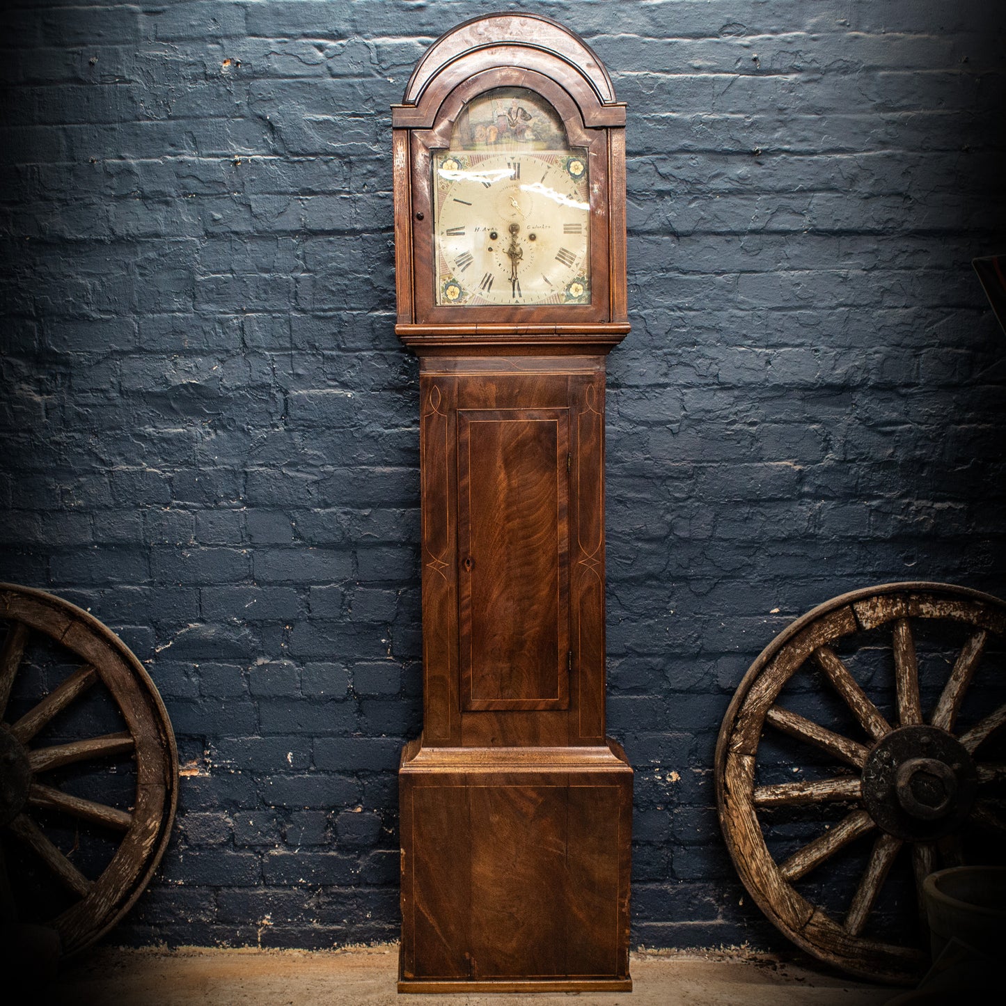 Antique Vintage 8 Day Mechanical Grandfather Clock