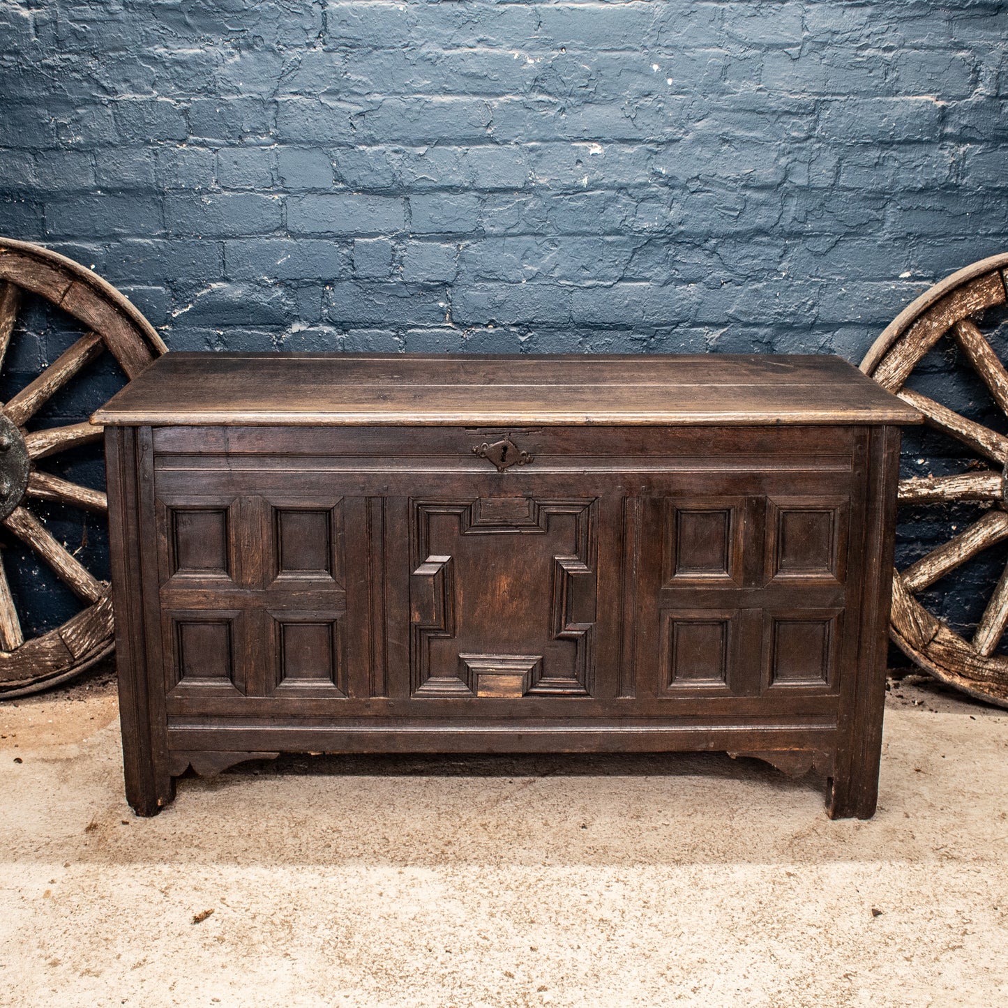 Antique Solid Oak Coffer / Blanket Box