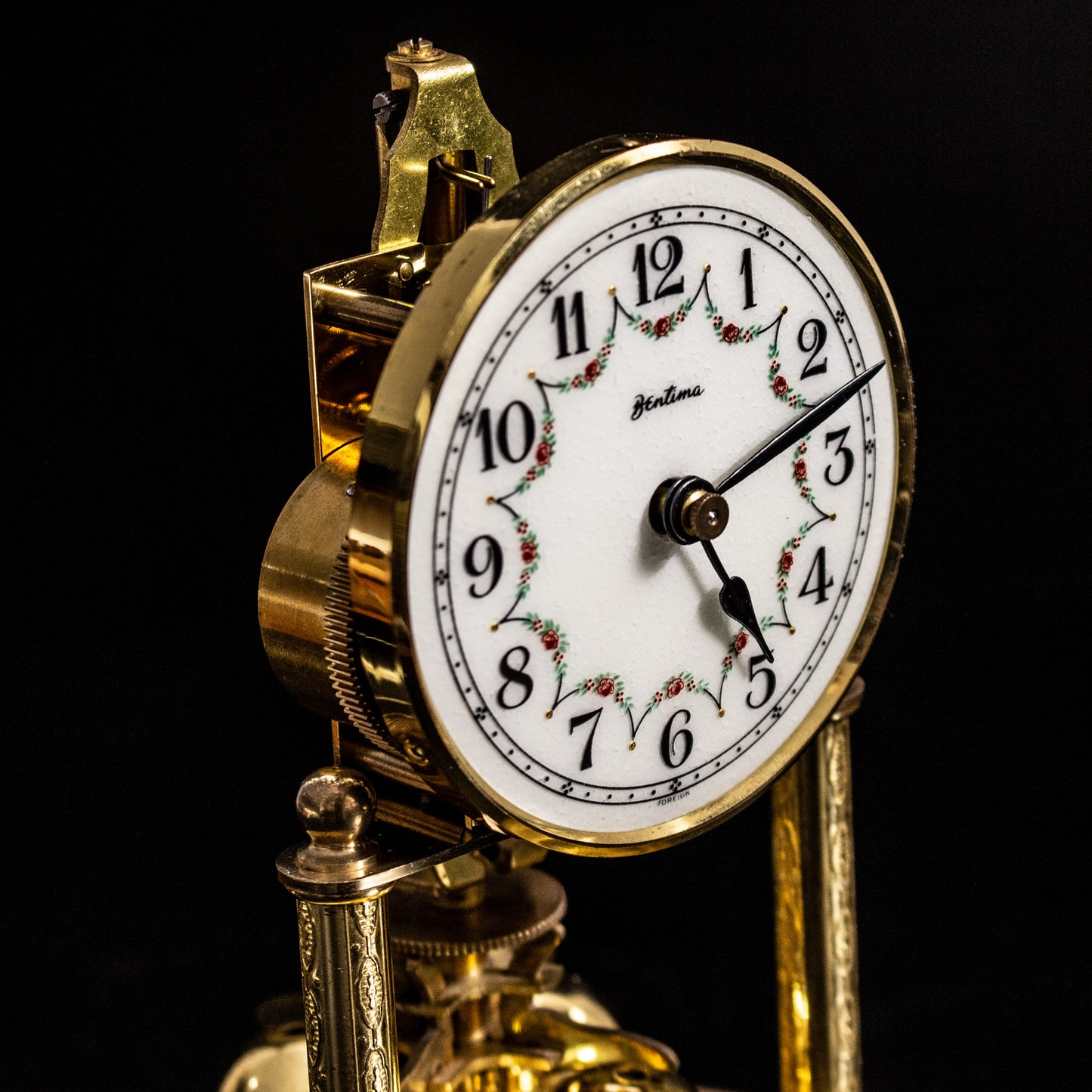 Vintage Bentima Brass Mechanical Anniversary Clock