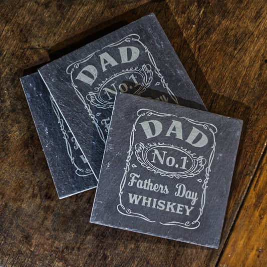 Personalised Fathers Day Whisky Design Coaster