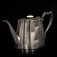 Antique Vintage Pewter Engraved Teapot