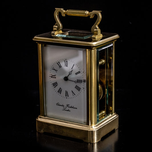 Antique Vintage Charles Frodsham London Chiming Brass Carriage Clock