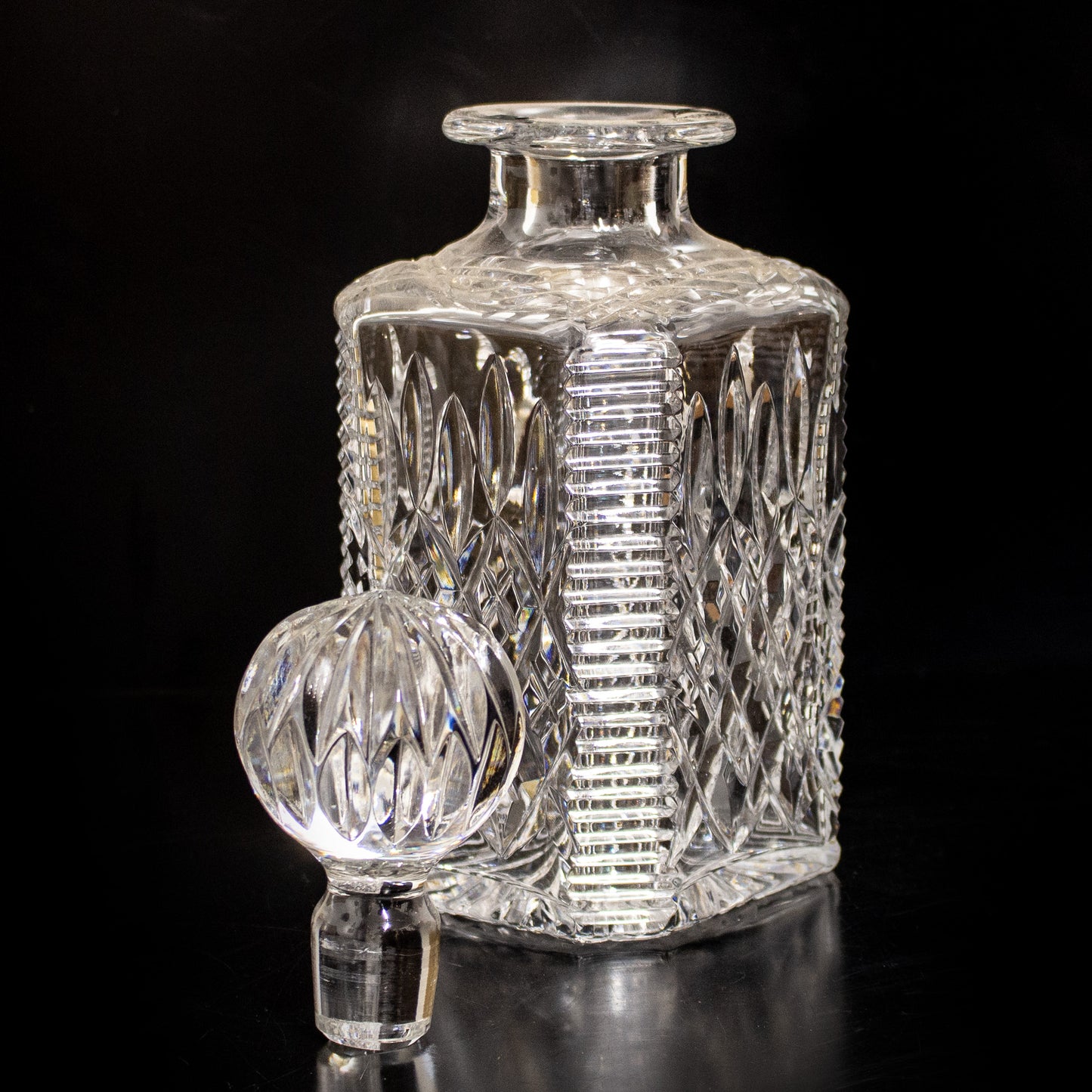 Brierley Hill Crystal Cut Glass Decanter British Made