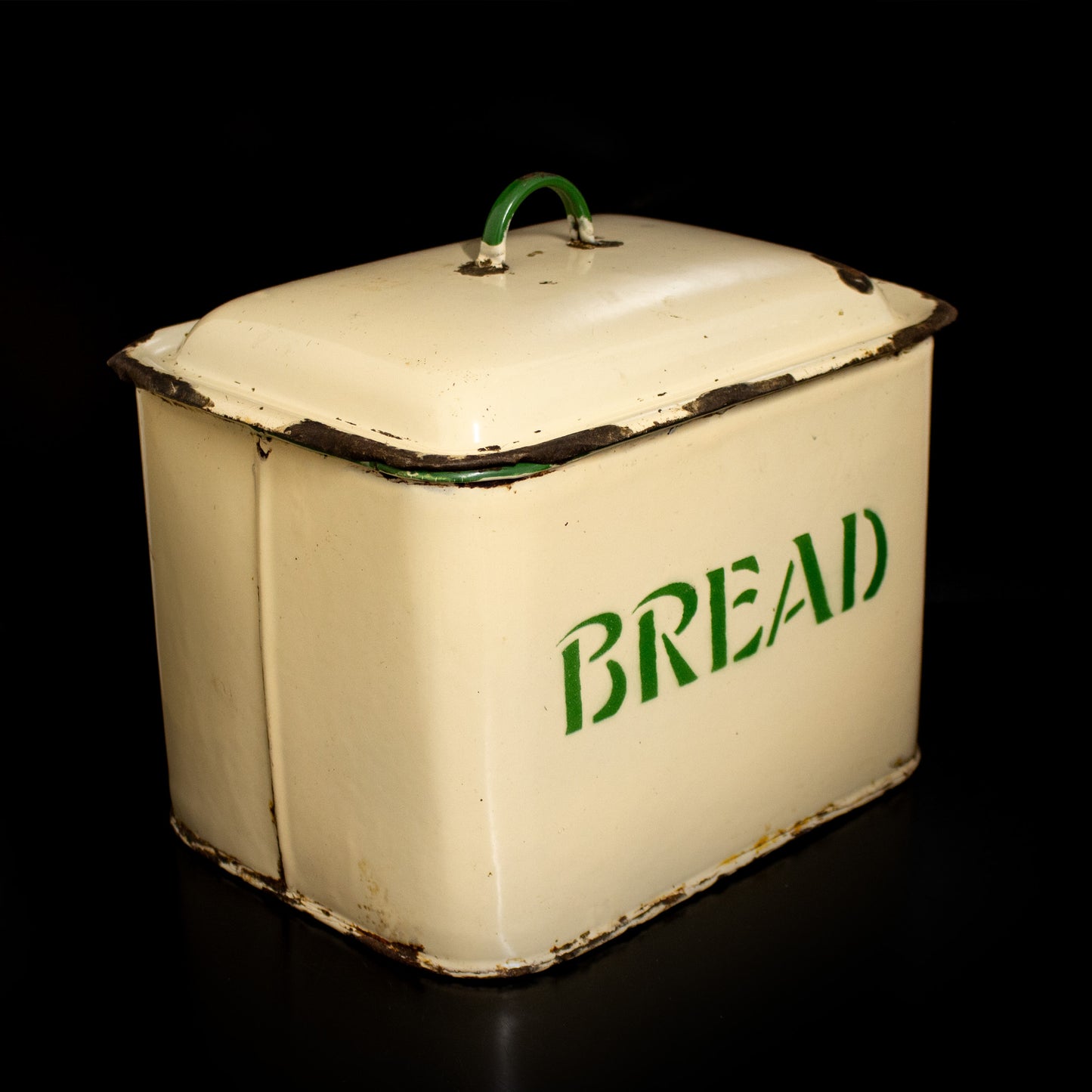 Vintage Enamel Bread Bin Storage Box