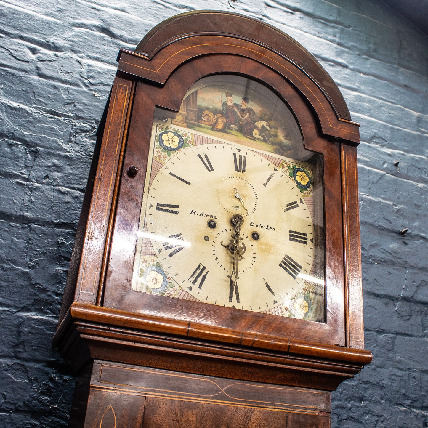 Antique Vintage 8 Day Mechanical Grandfather Clock