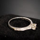 9ct White Gold 0.40ct Diamond Ring Size O 2.2g