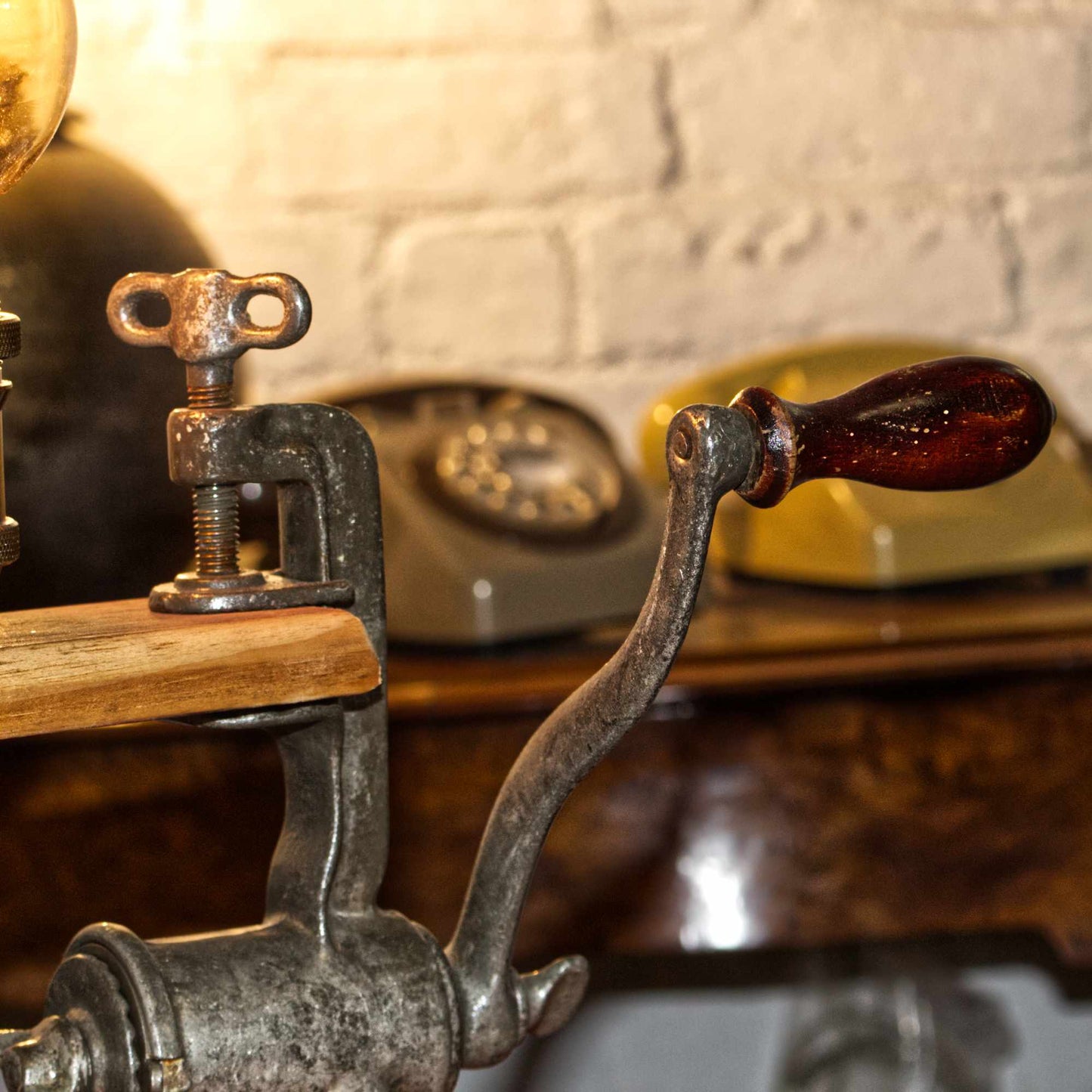 Vintage Up Cycled Re-Purposed Mincer Lamp