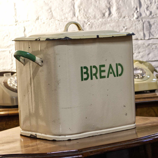 Vintage 1930s Enamel Bread Bin