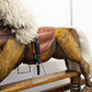 Antique Vintage Solid Wood Sheep Wool Rocking Horse